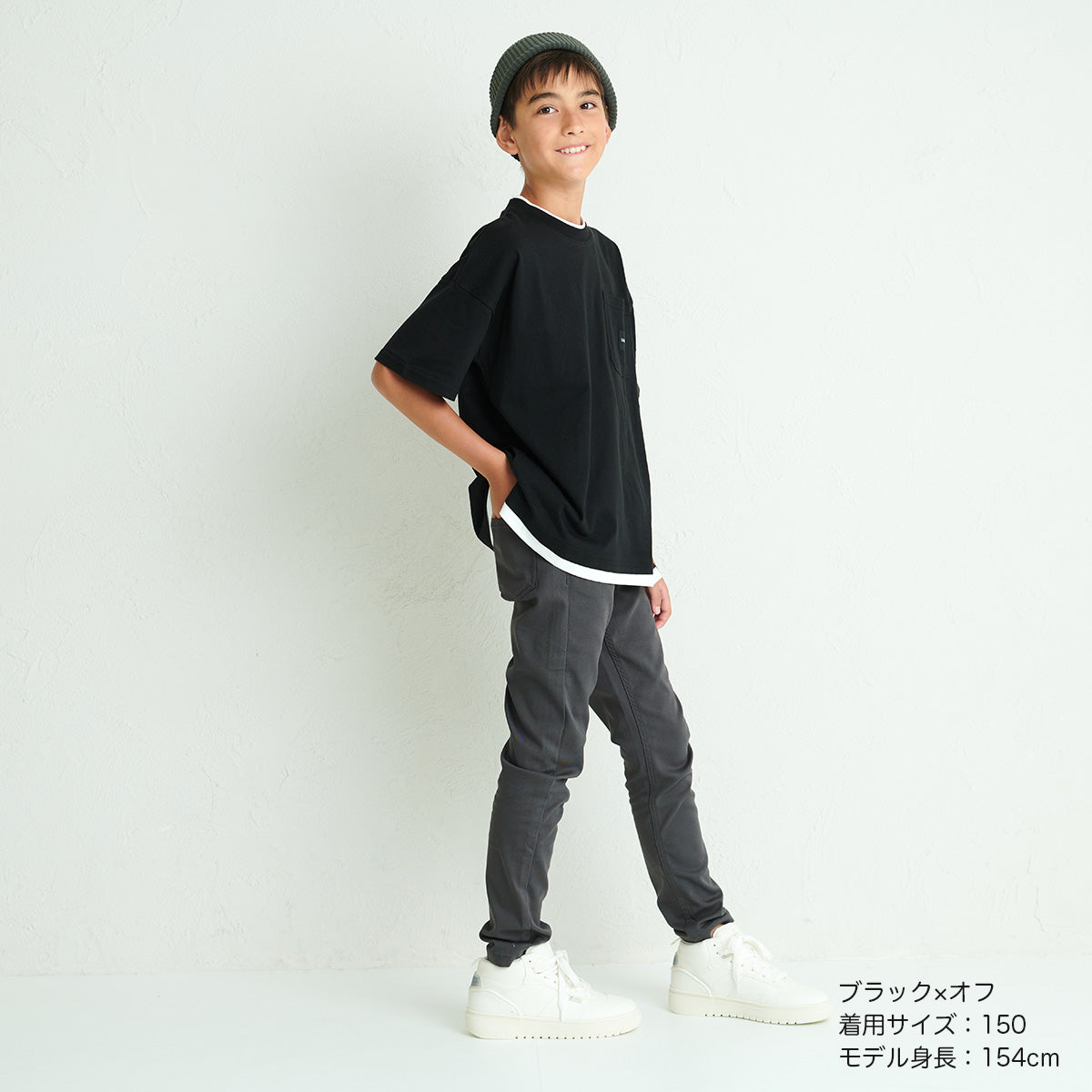 フェイクレイヤード BIGシルエットTシャツ