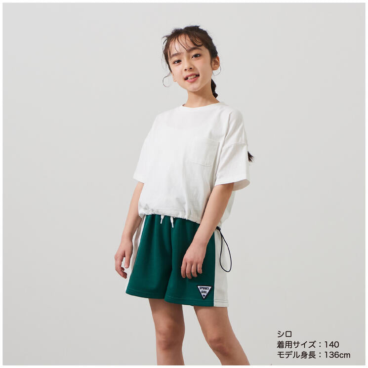 クロップド丈Tシャツ