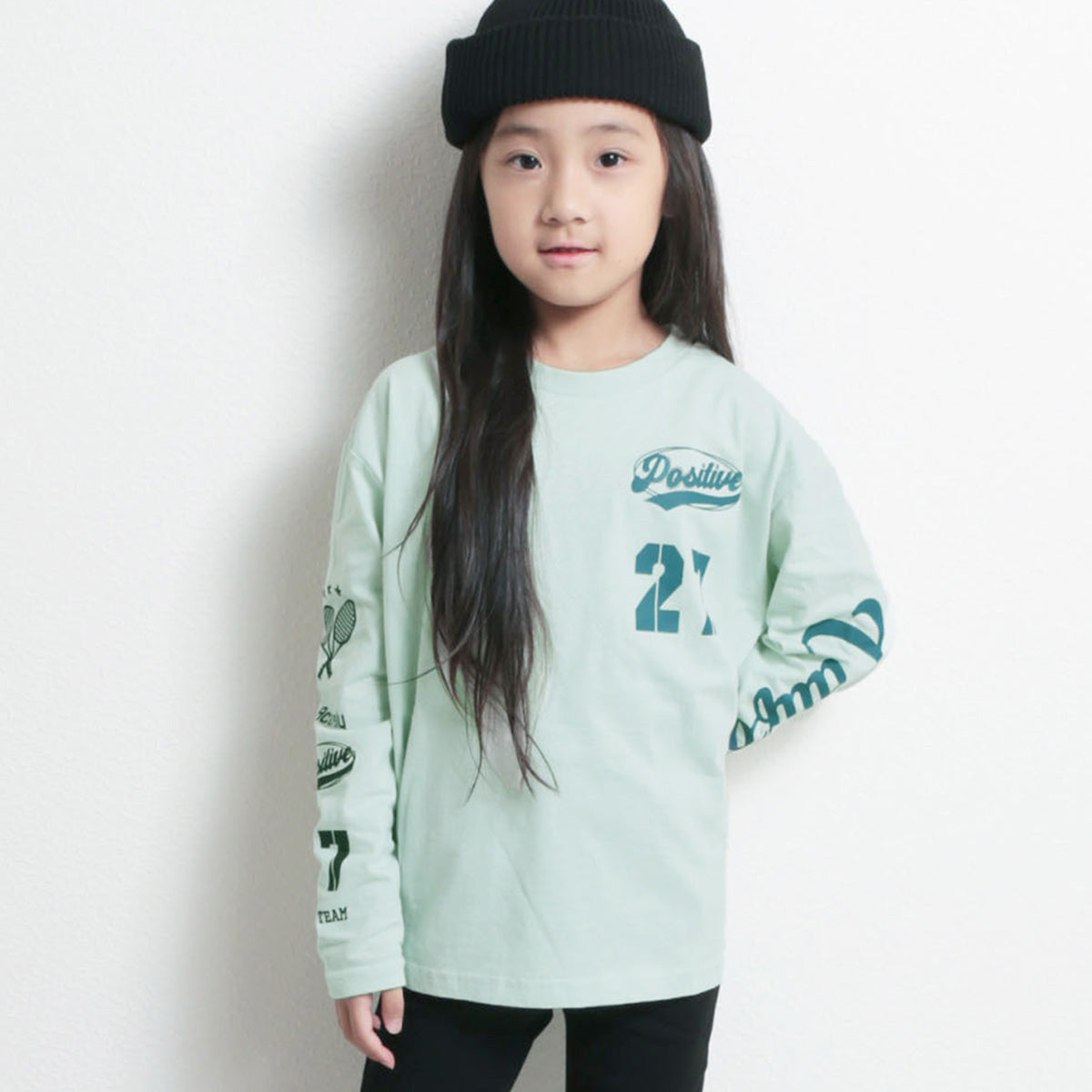 袖ロゴ 長袖Tシャツ