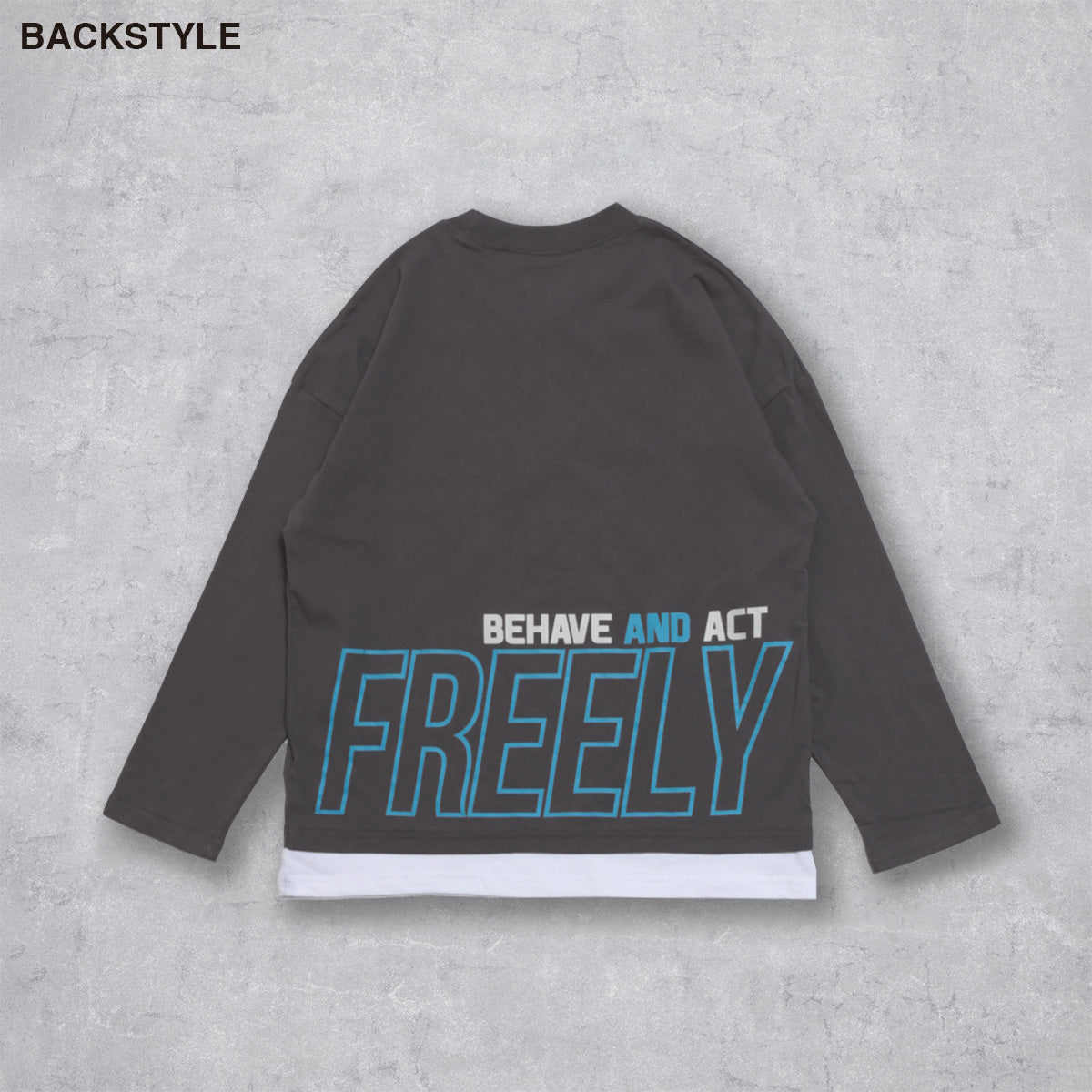 裾フェイクレイヤード Tシャツ
