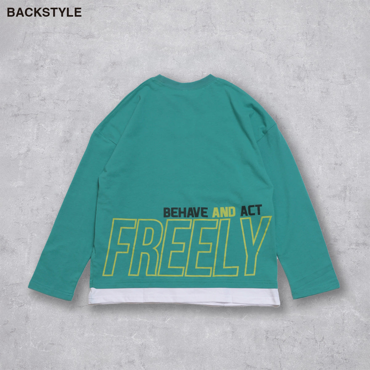 裾フェイクレイヤード Tシャツ
