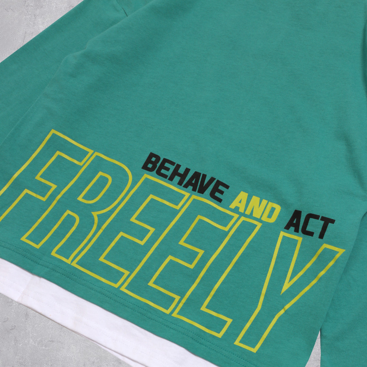 裾フェイクレイヤード Tシャツ
