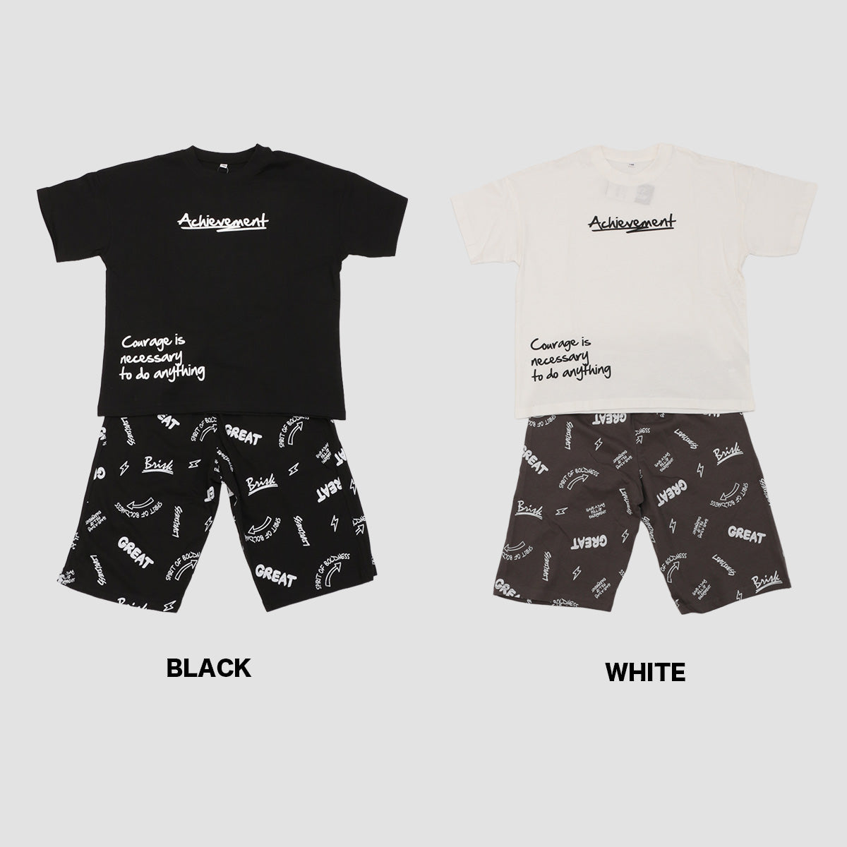 Tシャツ 総柄ハーフパンツ 上下セット