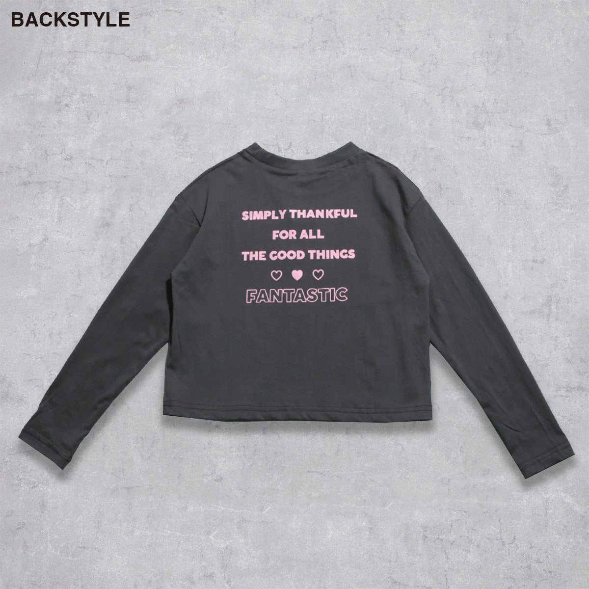 ショート丈 長袖Tシャツ