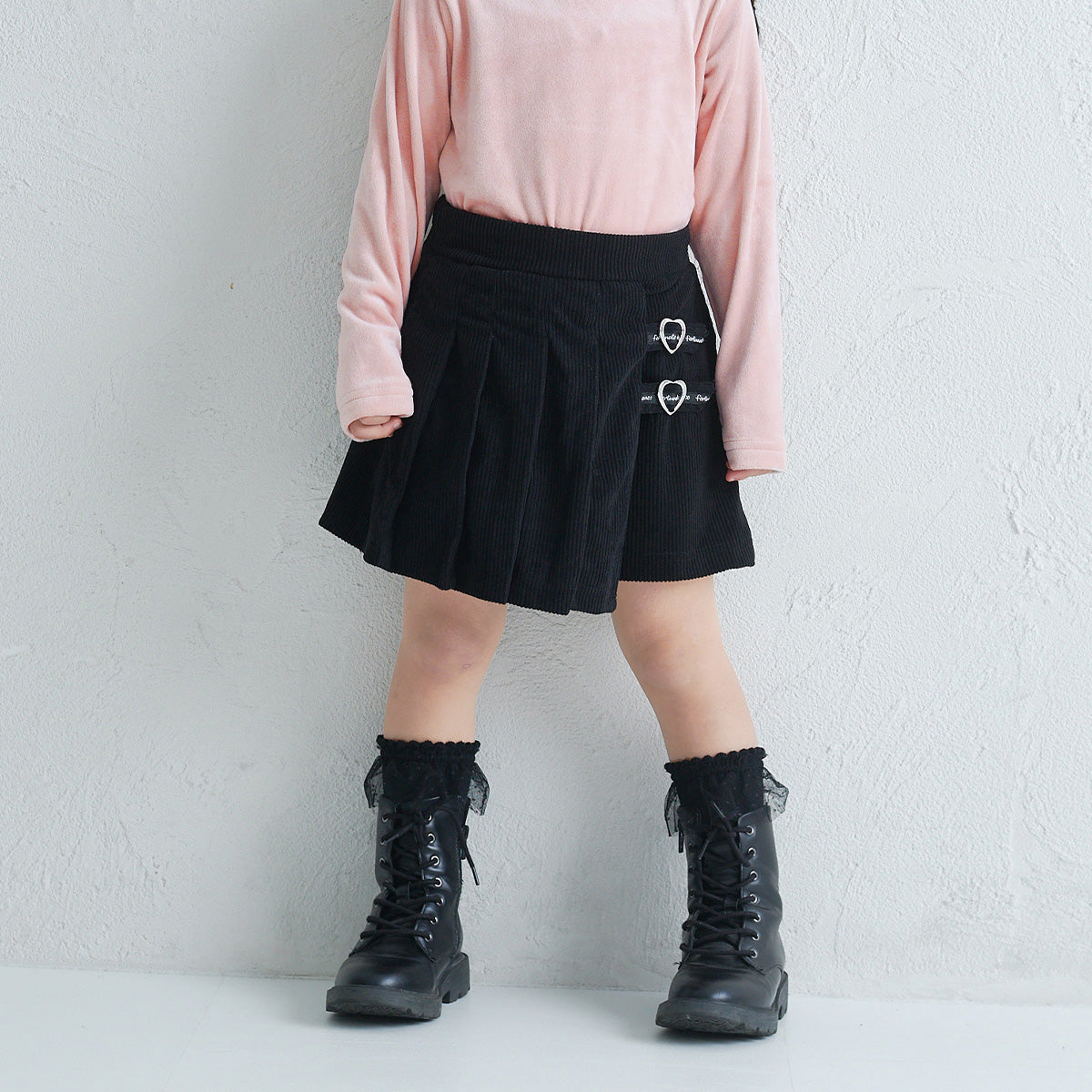 コーデュロイ プリーツラップキュロット