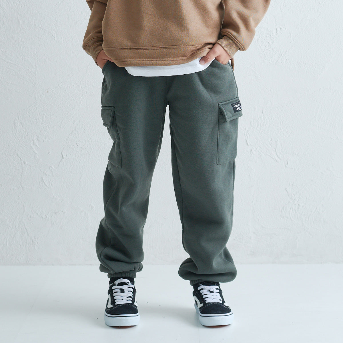 カーゴポケット 裏起毛ロングパンツ