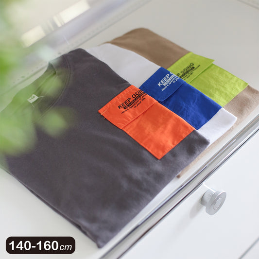 胸ポケット 裾フェイクレイヤード Ｔシャツ