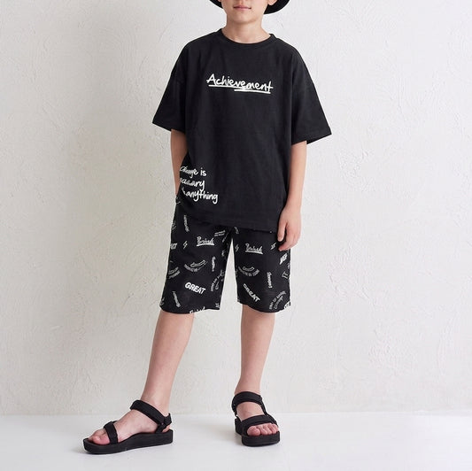 Tシャツ 総柄ハーフパンツ 上下セット
