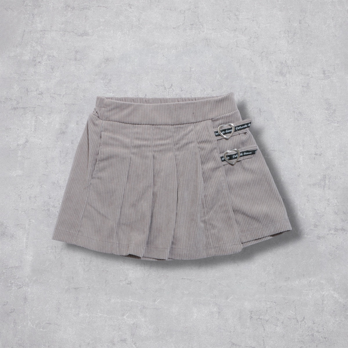 コーデュロイ プリーツラップキュロット