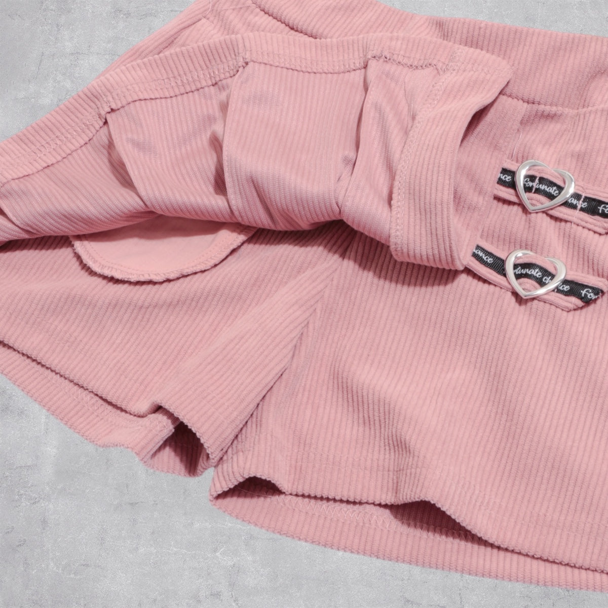 コーデュロイ プリーツラップキュロット