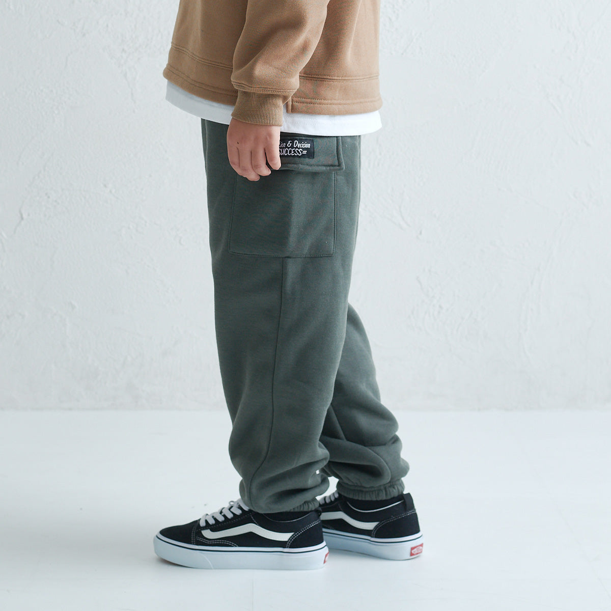 カーゴポケット 裏起毛ロングパンツ