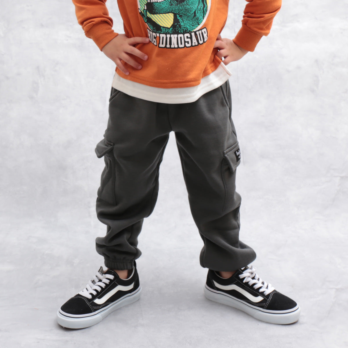 カーゴポケット 裏起毛ロングパンツ