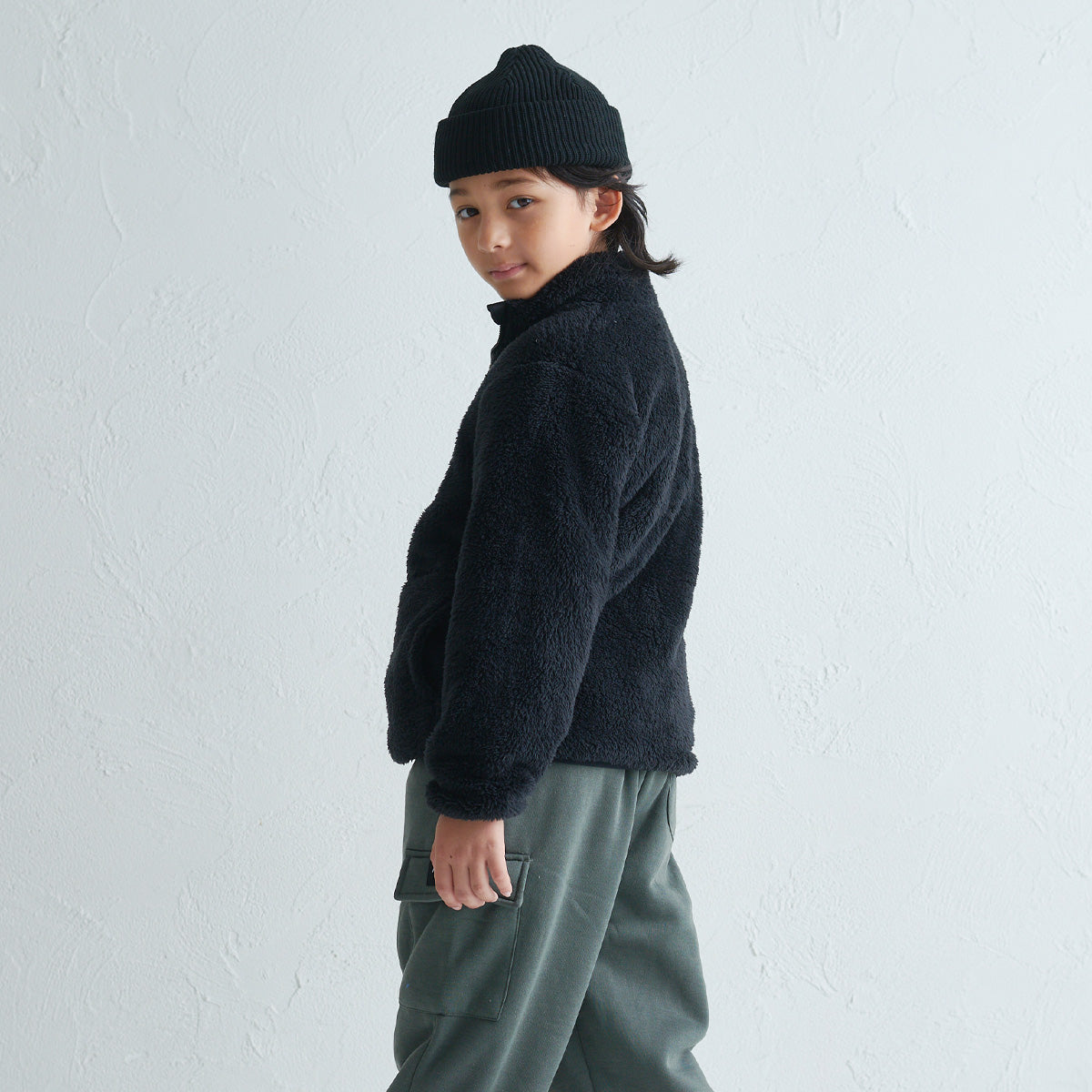 ボアフリース スタンドカラージャケット