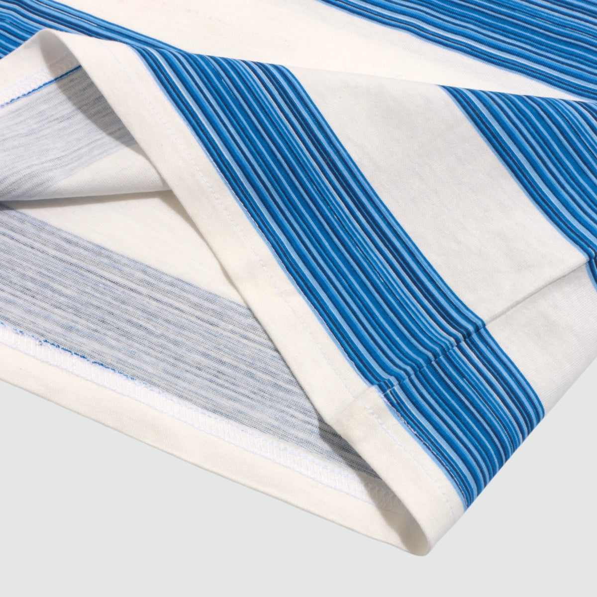 ボーダープリント 胸ポケット 長袖Tシャツ