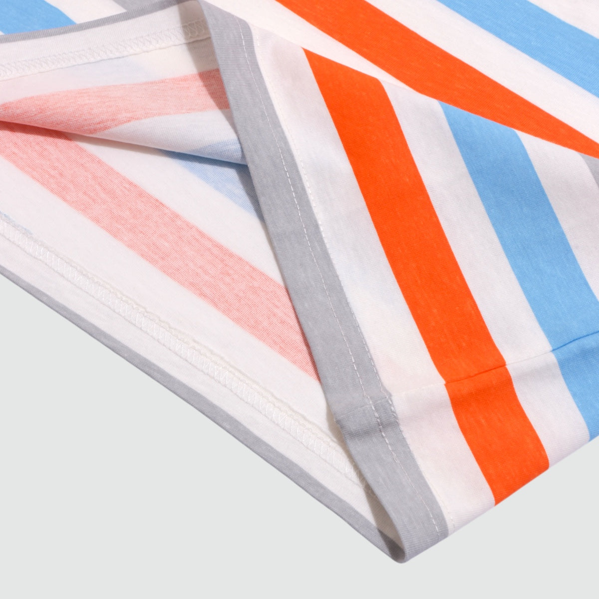 ボーダープリント 胸ポケット 長袖Tシャツ