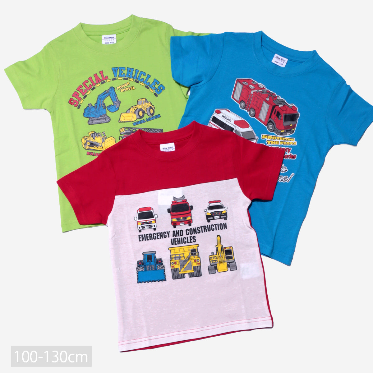 働く車プリント 半袖Ｔシャツ