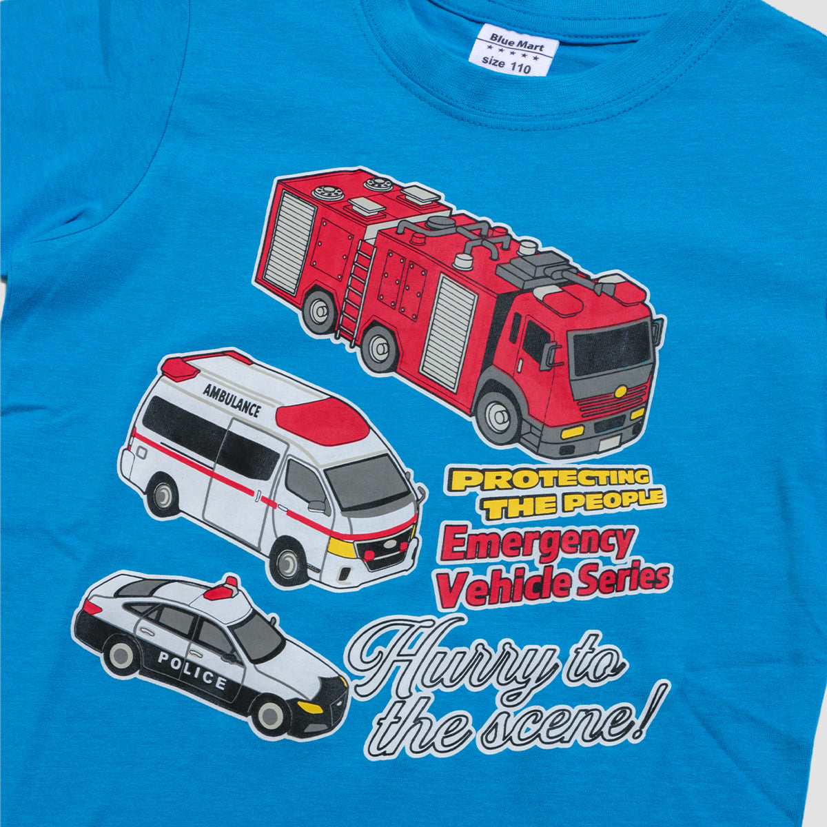 働く車プリント 半袖Ｔシャツ