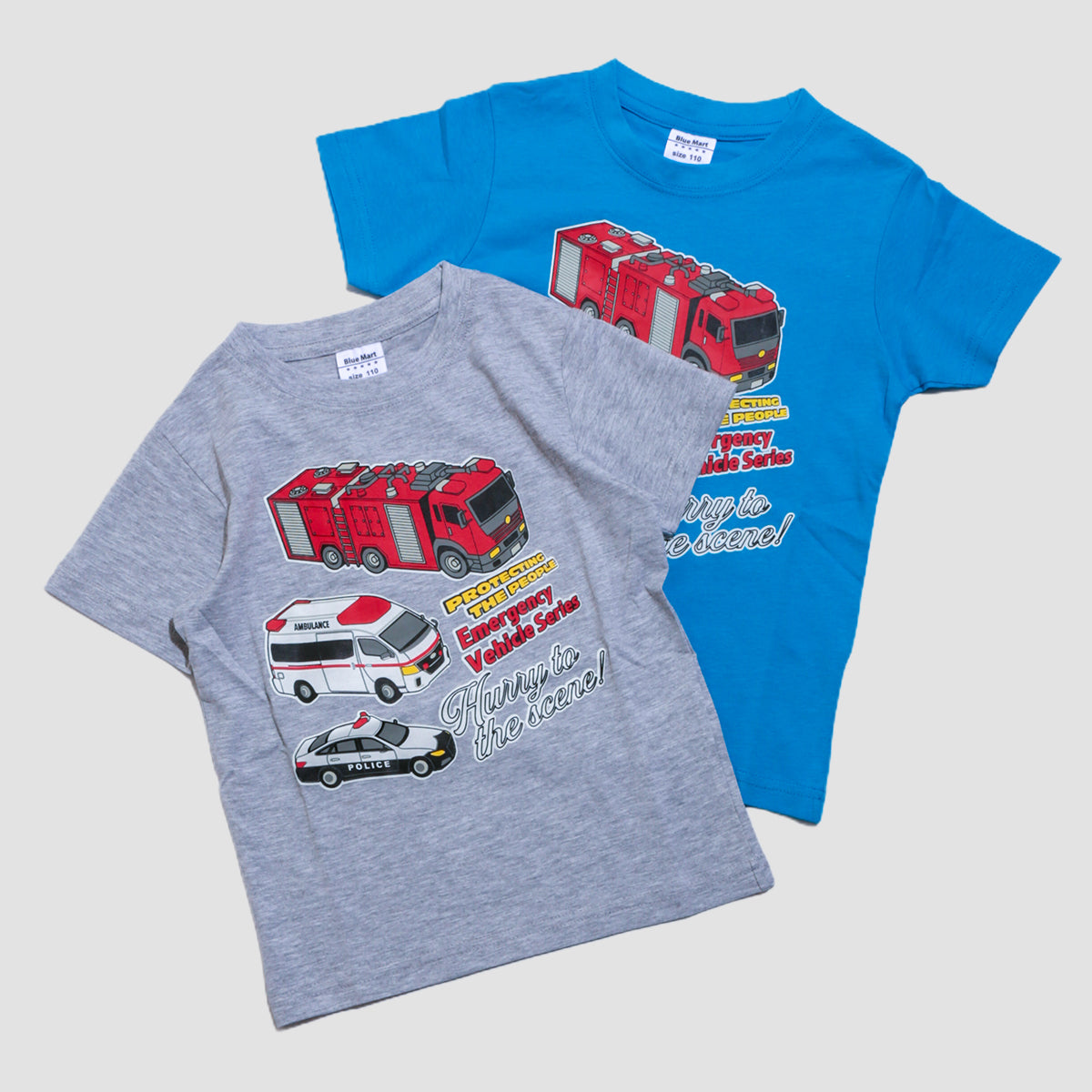 働く車プリント 半袖Ｔシャツ