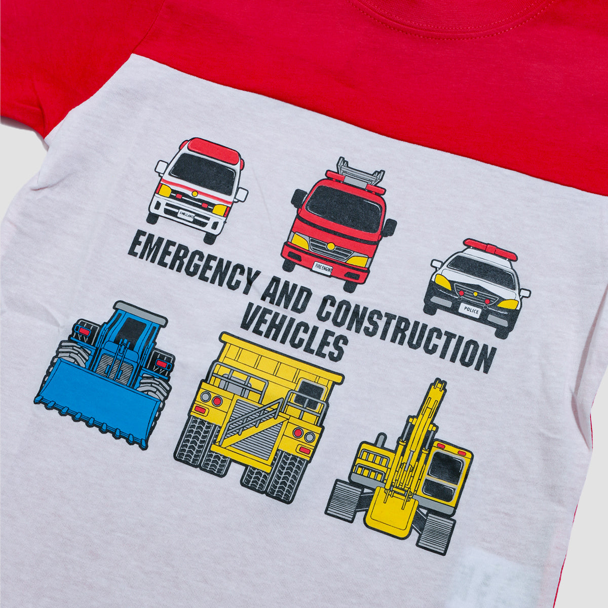 働く車プリント 半袖Ｔシャツ