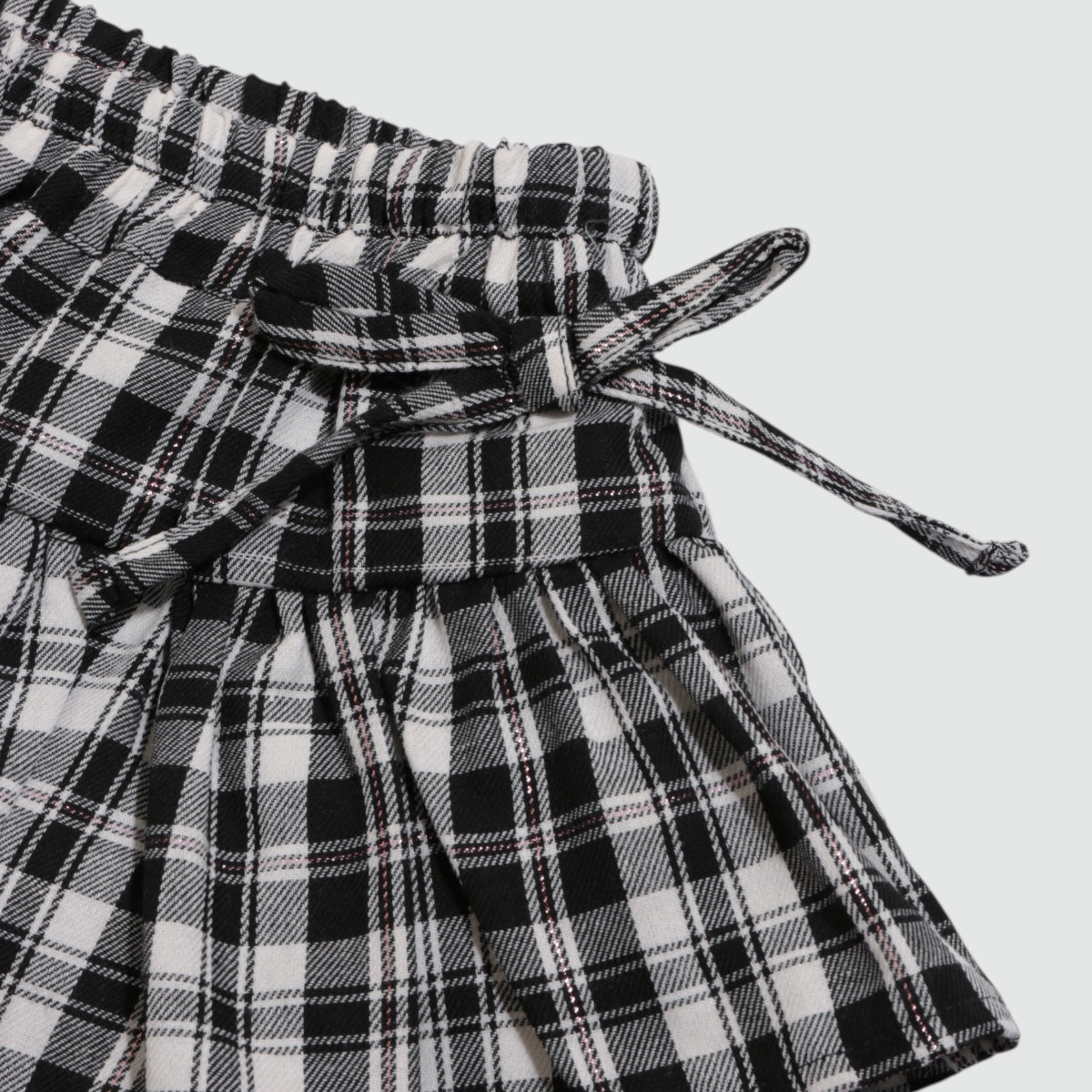ラメ入チェック柄 ティアード スカッツ