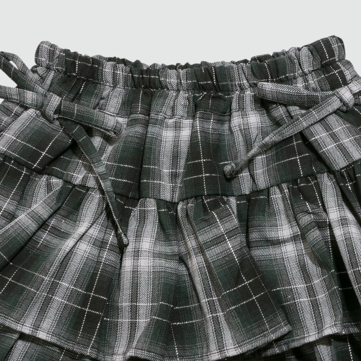 ラメ入チェック柄 ティアード スカッツ