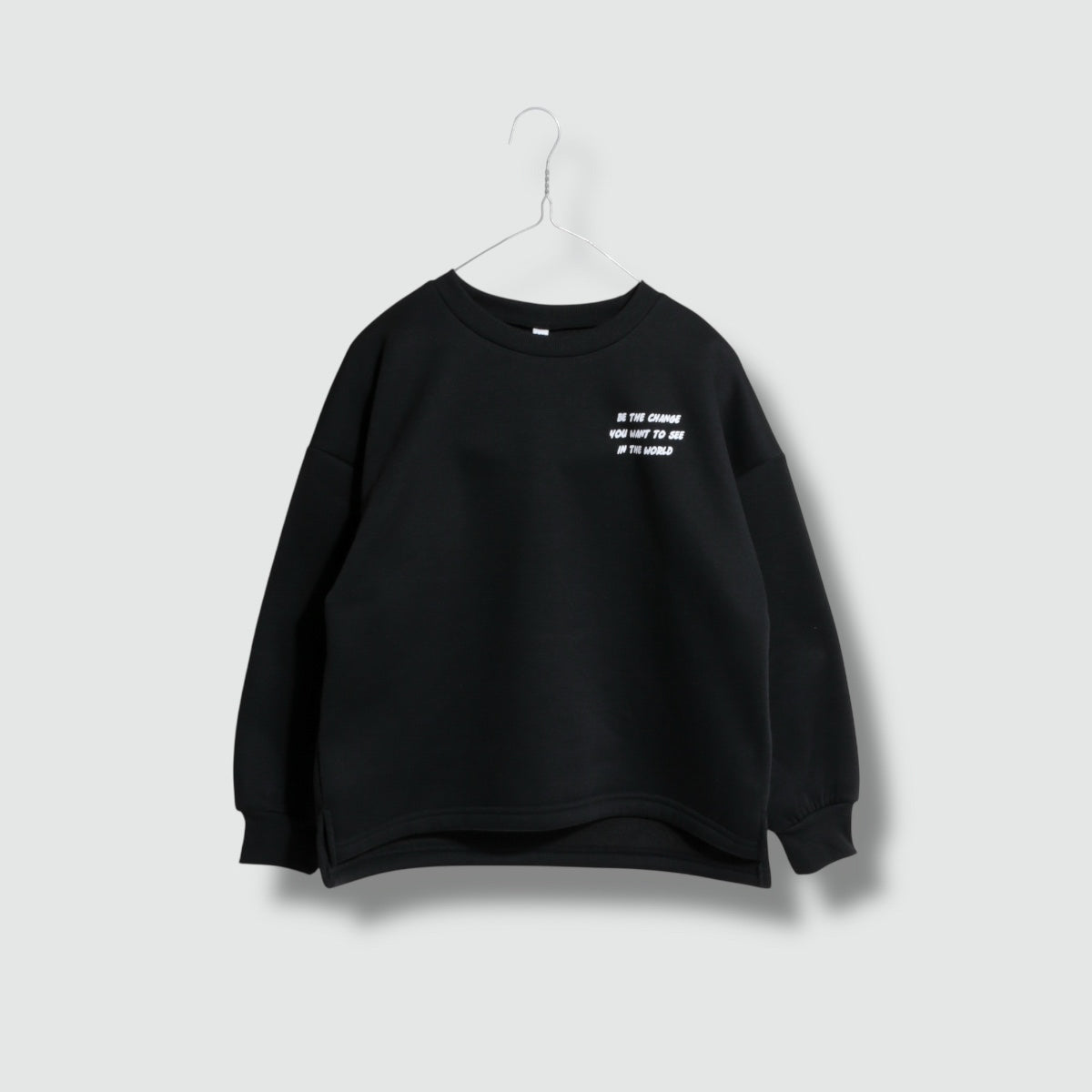 バックハート プリント裏起毛トレーナー