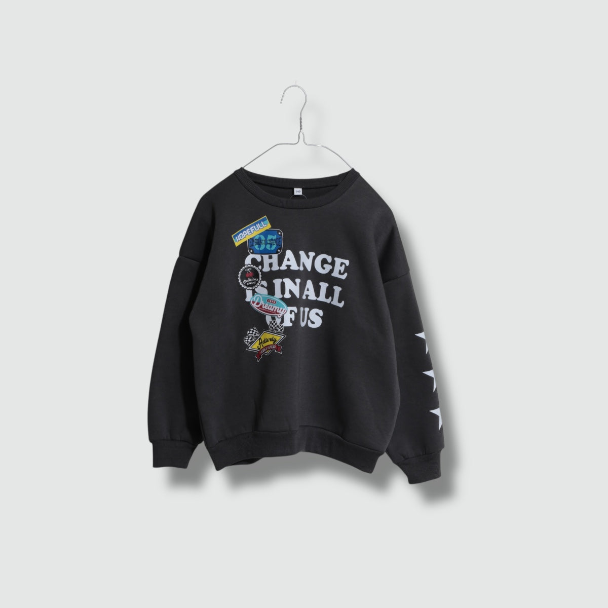 プリント 裏起毛トレーナー