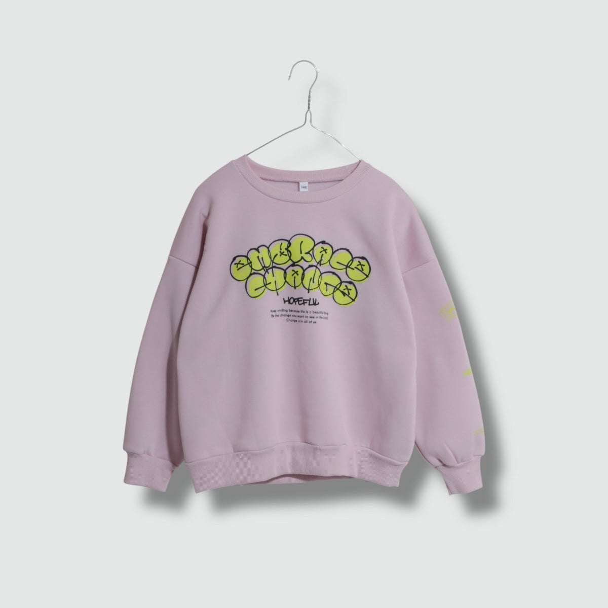 プリント 裏起毛トレーナー