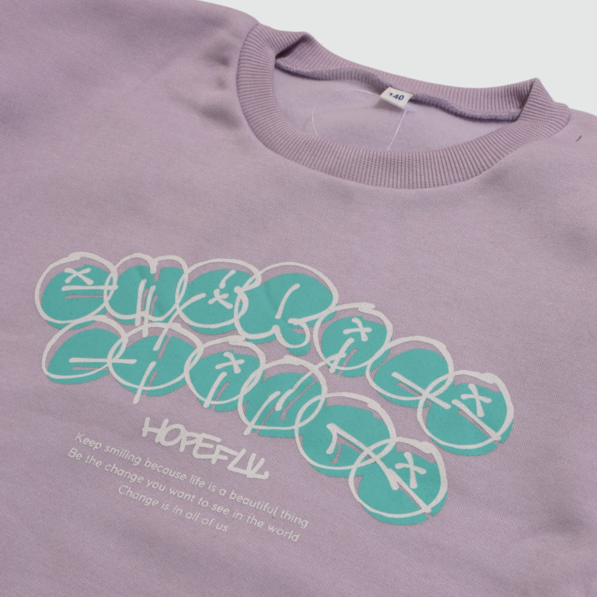 プリント 裏起毛トレーナー