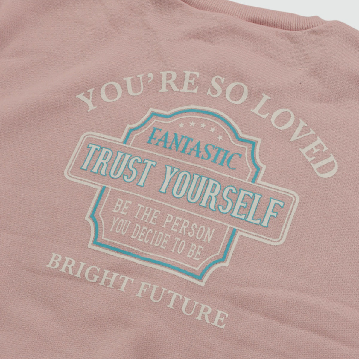 バックロゴ プリント 裏起毛トレーナー