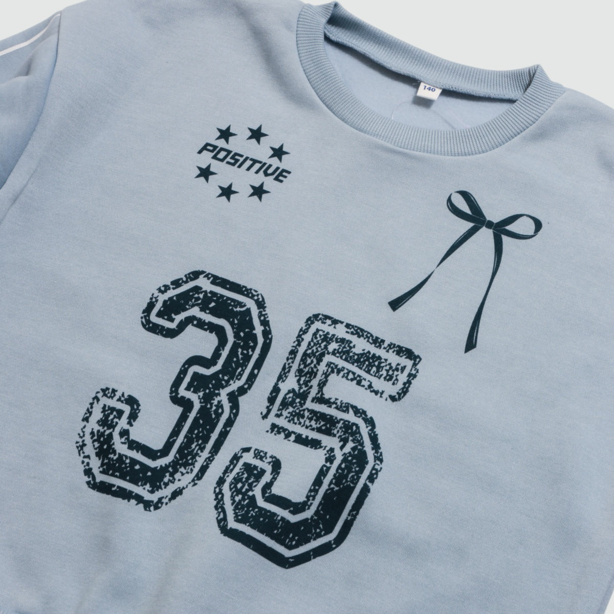 ナンバーロゴ 袖ライン裏起毛トレーナー