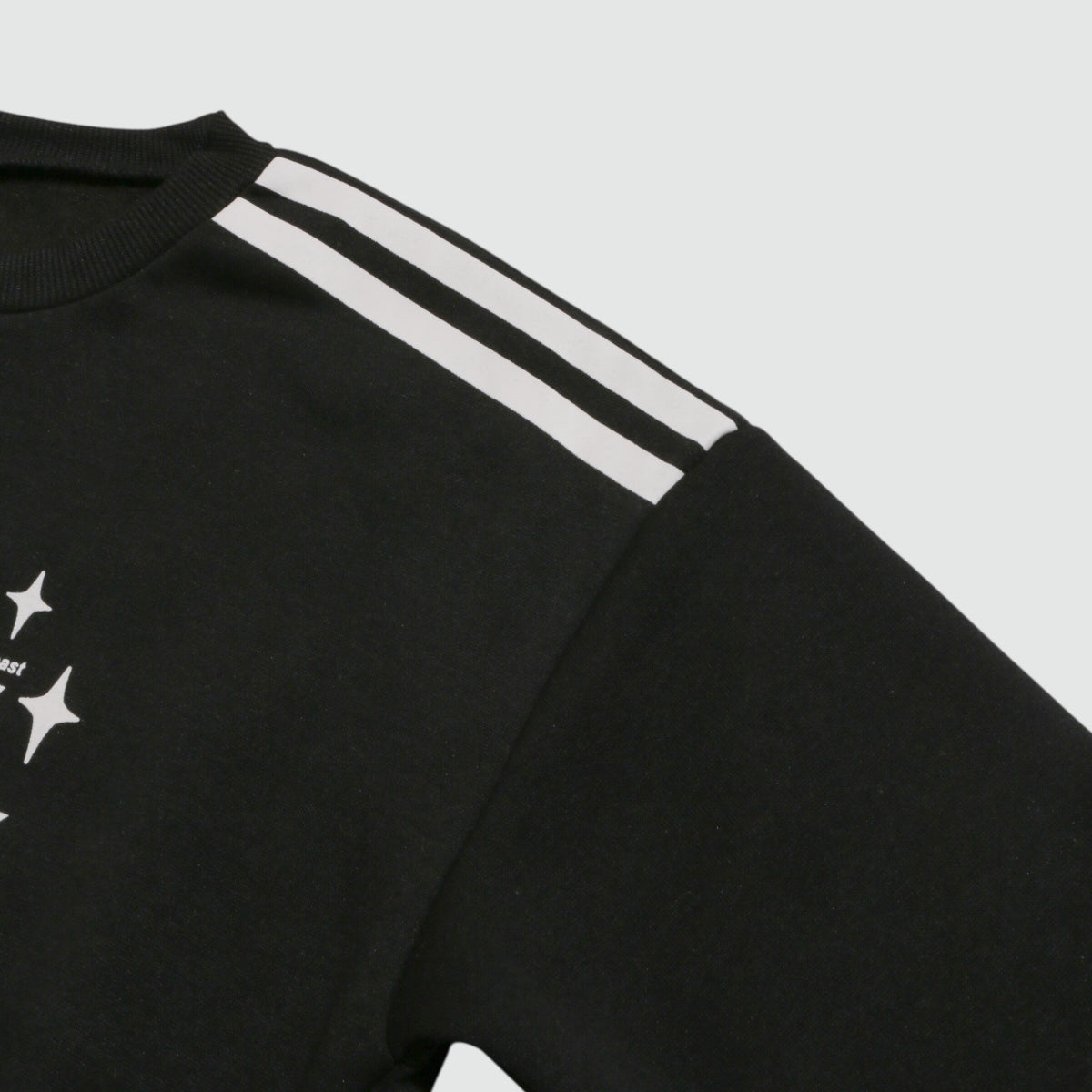 肩ライン プリント 裏起毛トレーナー