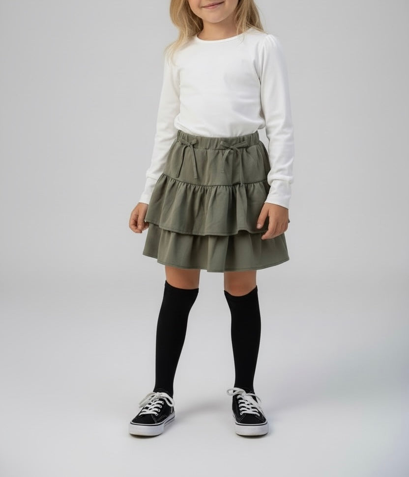 ストレッチジャージー ティアード スカッツ