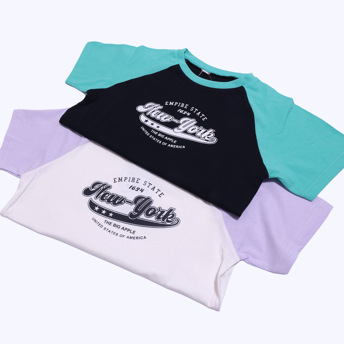 半袖ラグラン プリントTシャツ