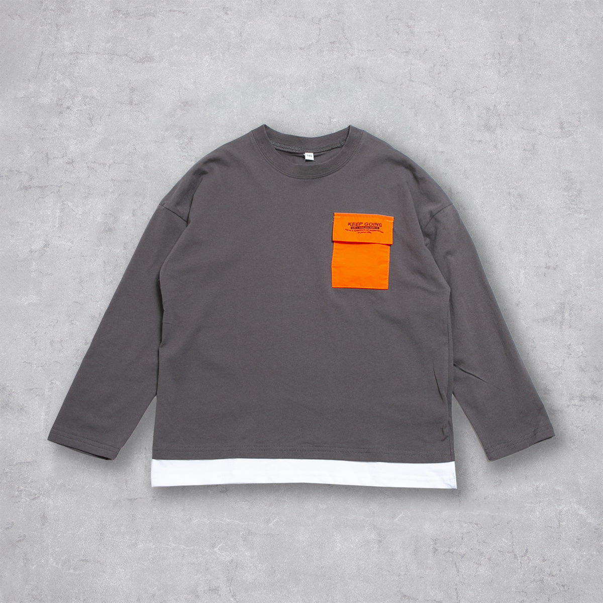 胸ポケット 裾フェイクレイヤード Ｔシャツ