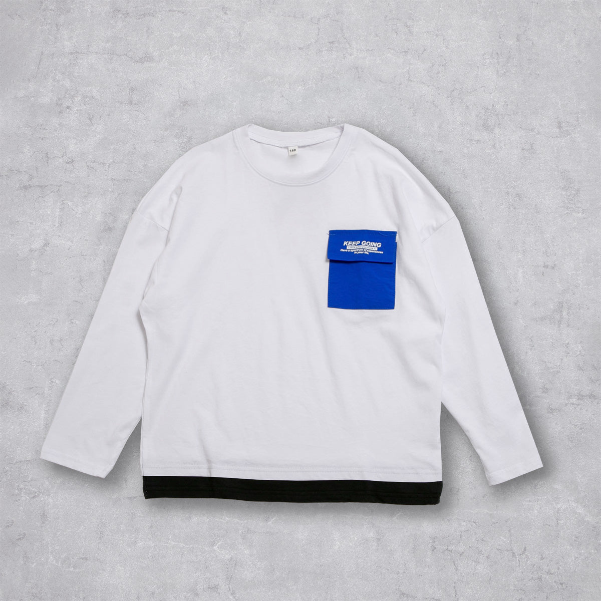 胸ポケット 裾フェイクレイヤード Ｔシャツ