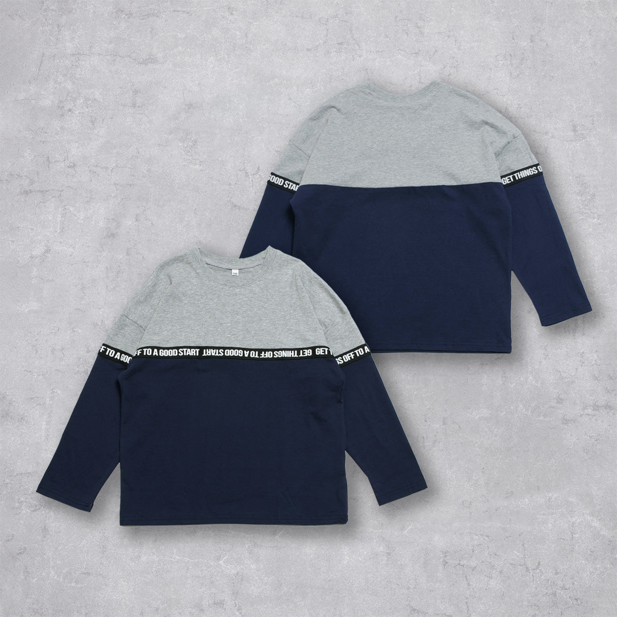 ロゴテープ使い バイカラーＴシャツ