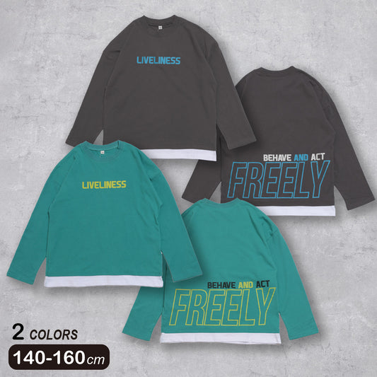 裾フェイクレイヤード Ｔシャツ
