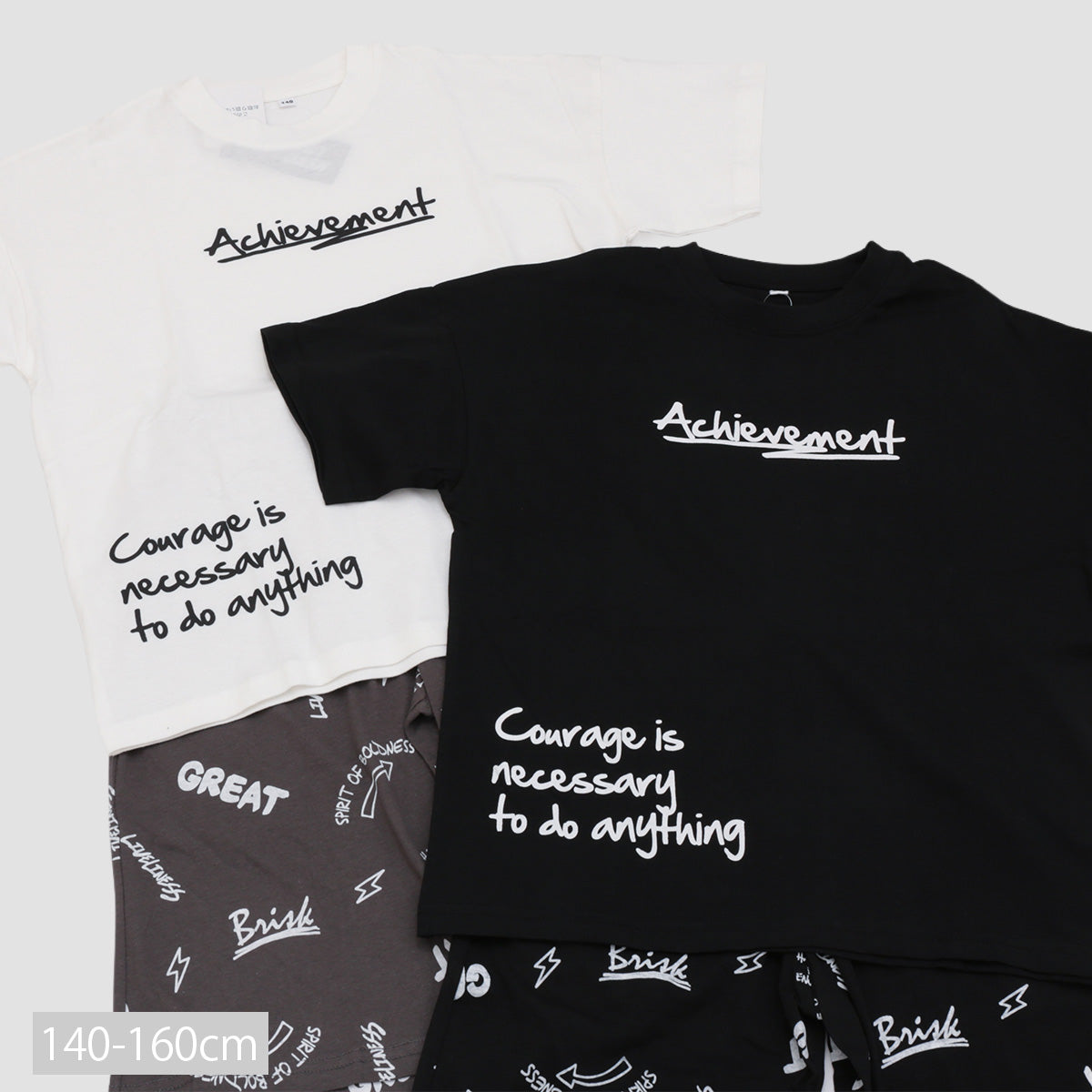 Tシャツ 総柄ハーフパンツ 上下セット