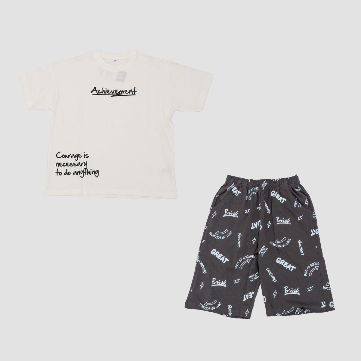 Tシャツ 総柄ハーフパンツ 上下セット