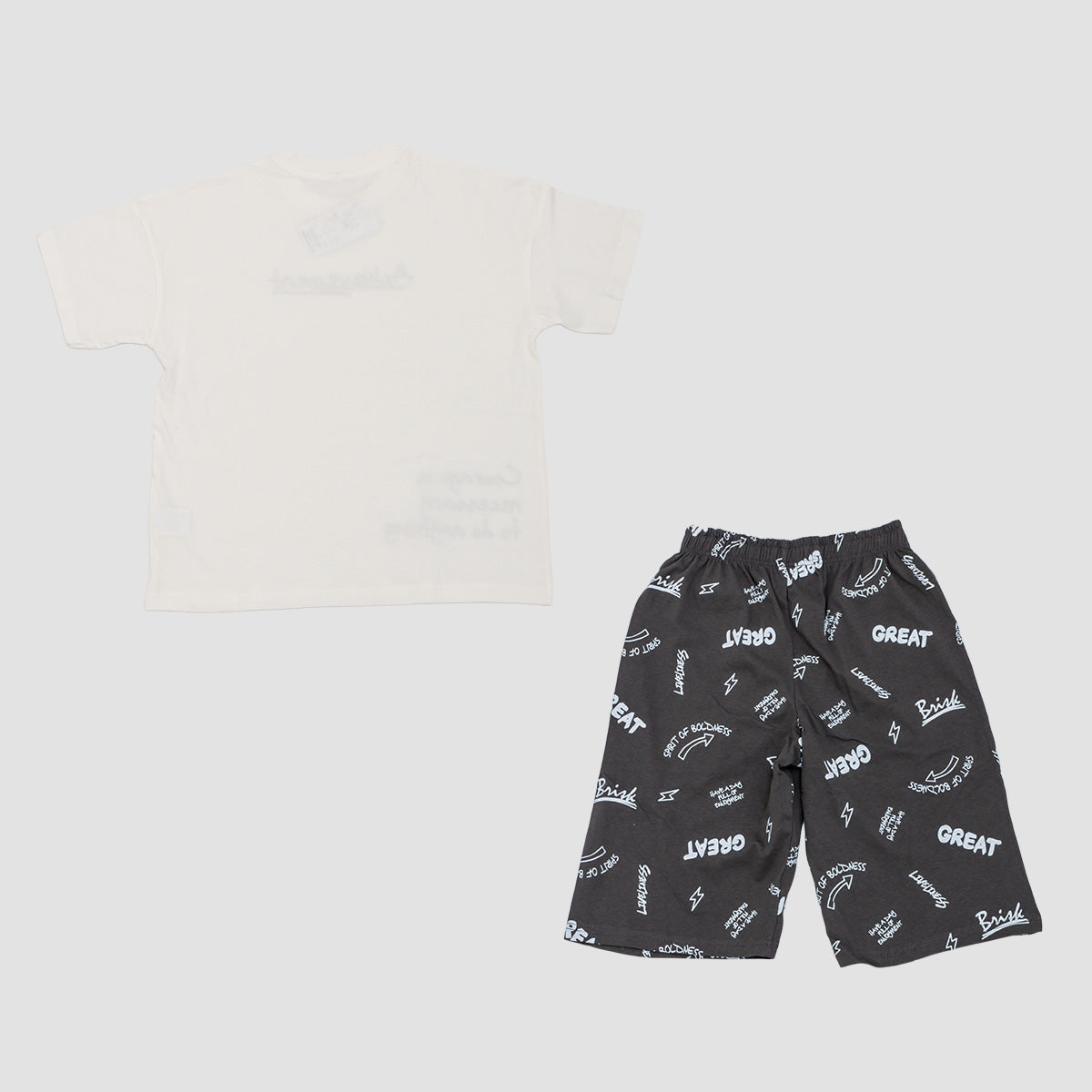 Tシャツ 総柄ハーフパンツ 上下セット