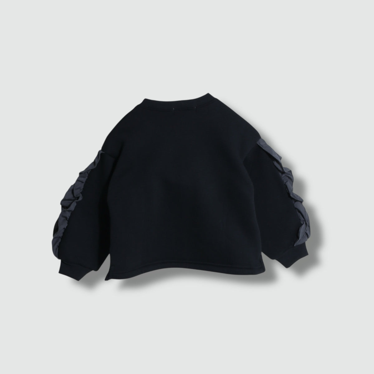 袖フリル 裏起毛トレーナー