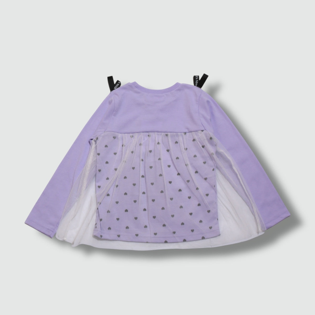 チュール重ね フリル トップス