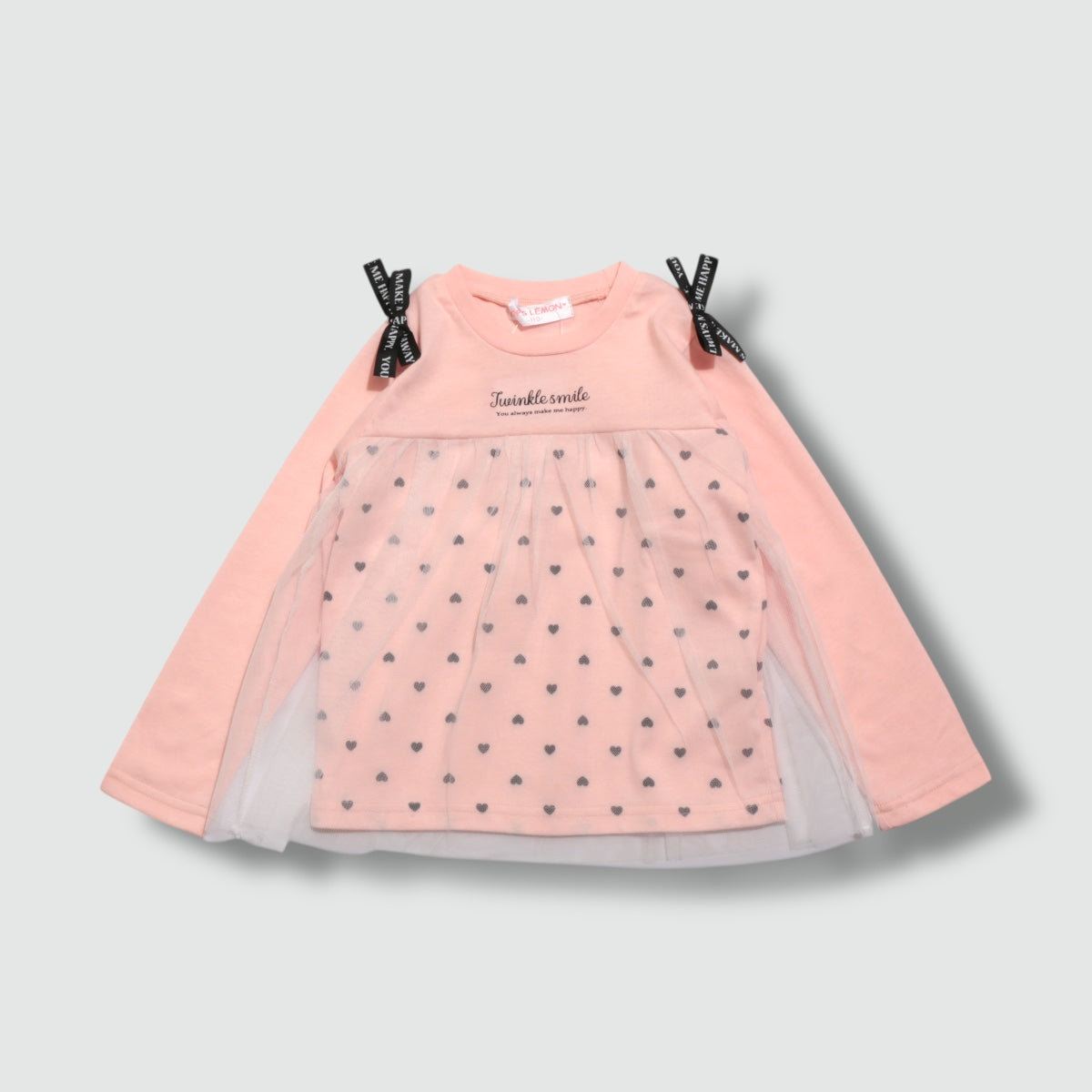 チュール重ね フリル トップス