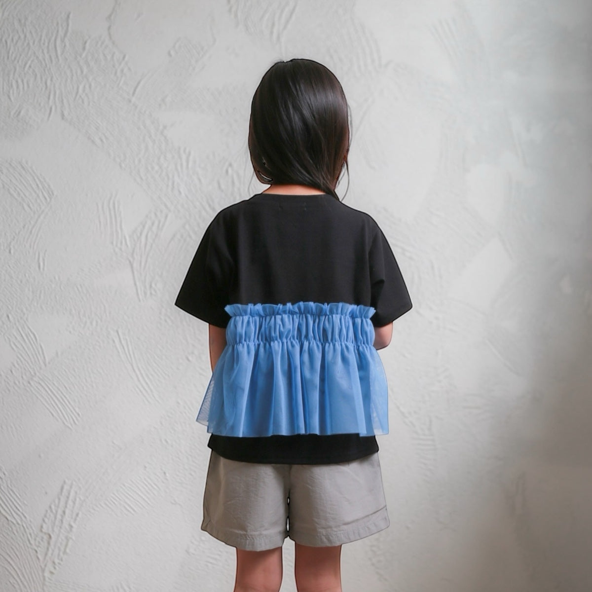 チュールフリル ドッキングTシャツ