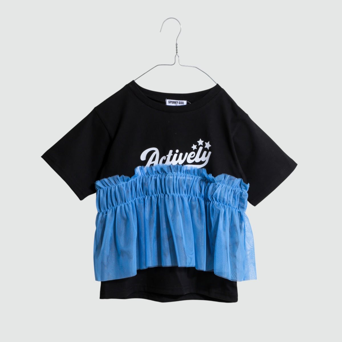チュールフリル ドッキングTシャツ