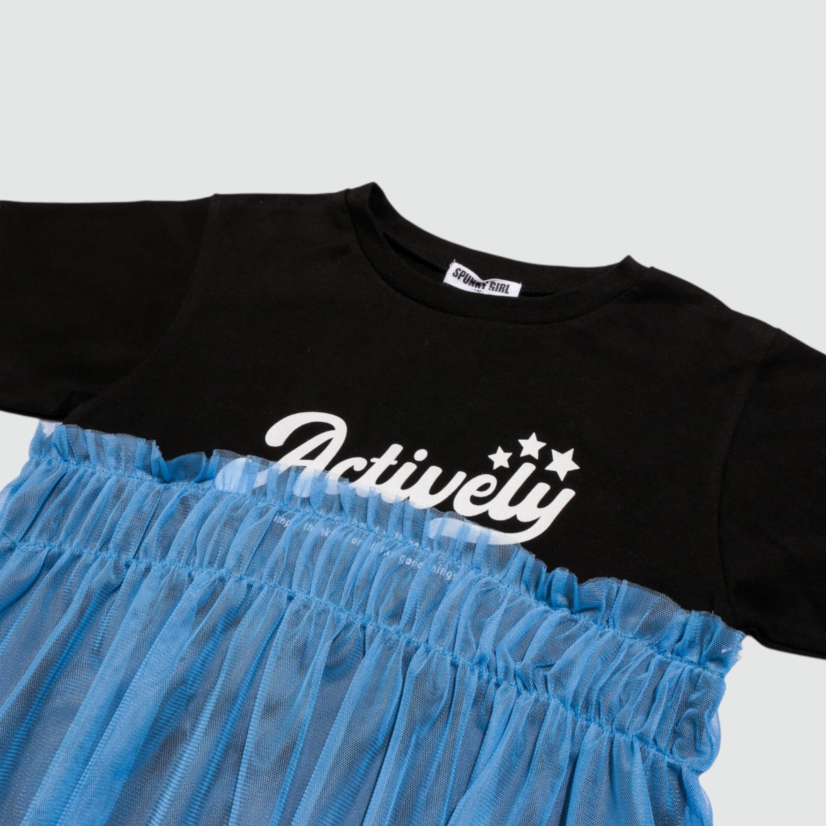 チュールフリル ドッキングTシャツ