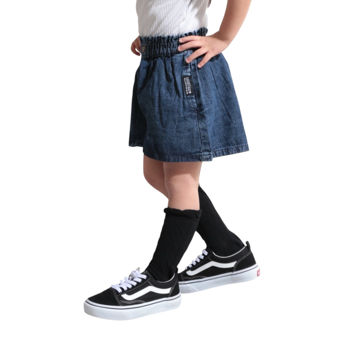 ケミカル加工 デニムキュロット