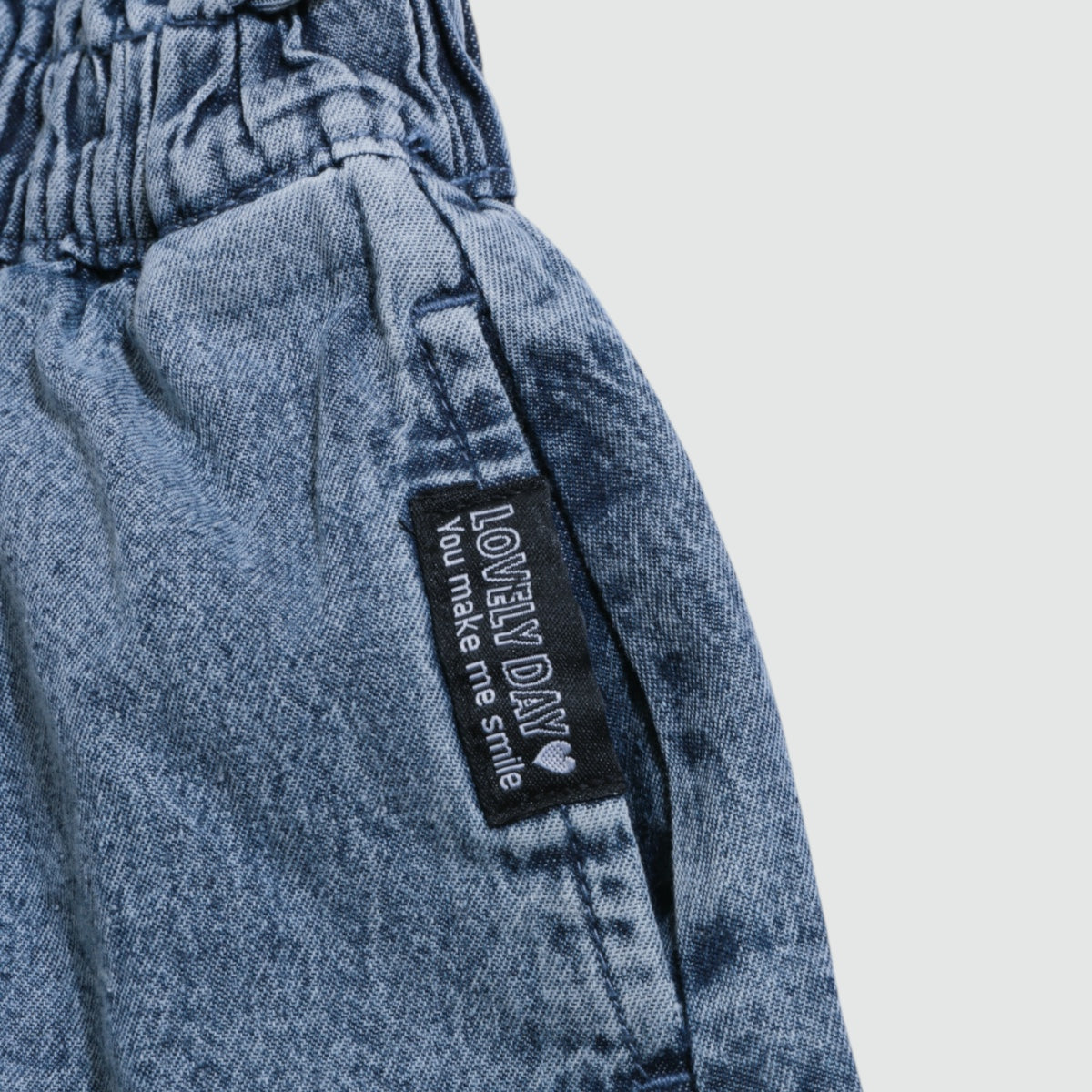 ケミカル加工 デニムキュロット