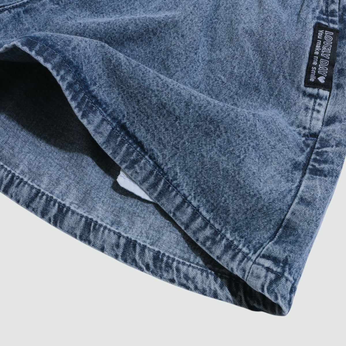 ケミカル加工 デニムキュロット